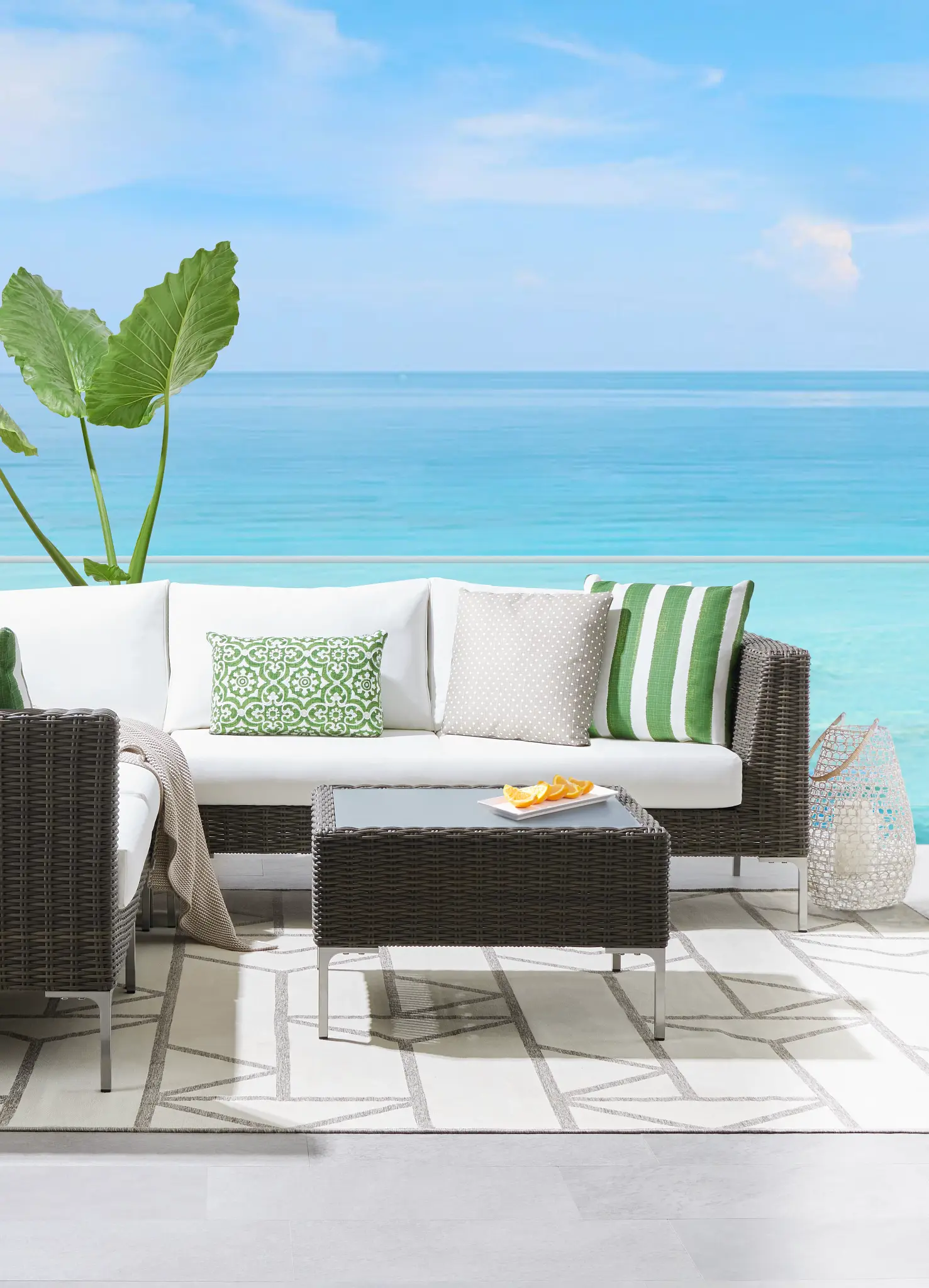 Tulum White Woven Two-arm Sectional Tulum White Woven Two-arm Sectional