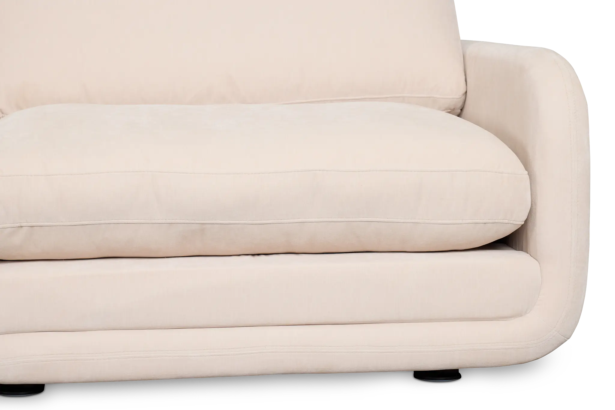 Jules Ivory Velvet 3 Piece Modular Sofa Jules Ivory Velvet 3 Piece Modular Sofa