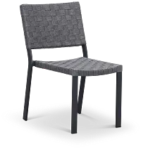 Barbados Light Gray Woven Side Chair