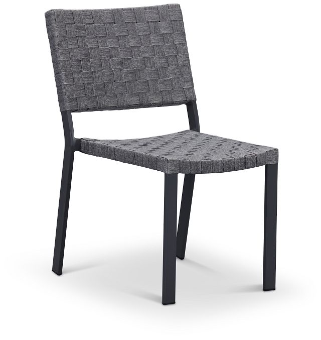 Barbados Light Gray Woven Side Chair