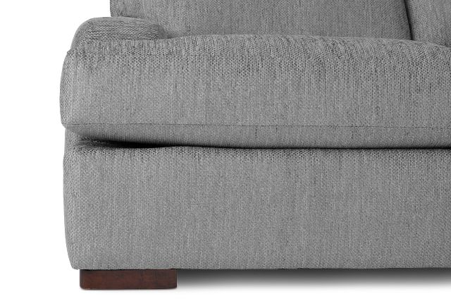 Alpha Light Gray Fabric Medium Two-arm Sectional