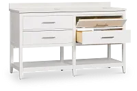 Alden White 60" Double Bathroom Vanity