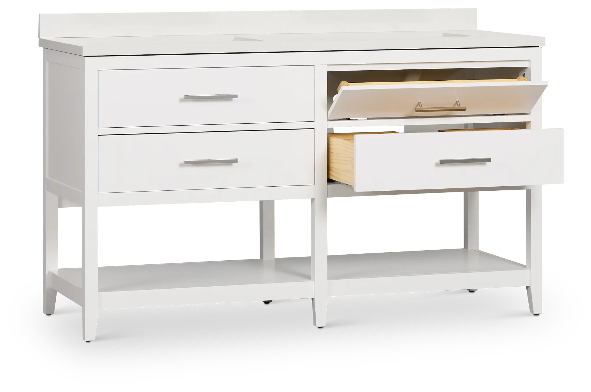 Alden White 60" Double Bathroom Vanity Alden White 60" Double Bathroom Vanity