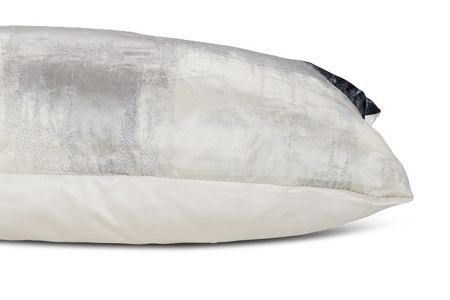 Langston Gray Velvet Lumbar Accent Pillow