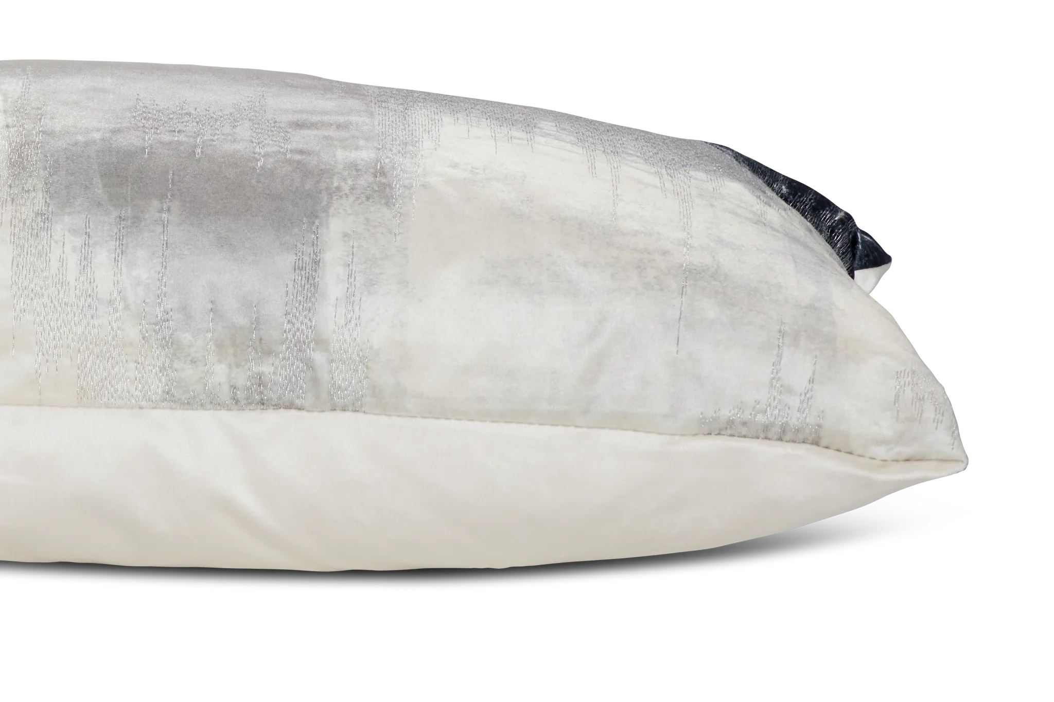 Langston Gray Velvet Lumbar Accent Pillow