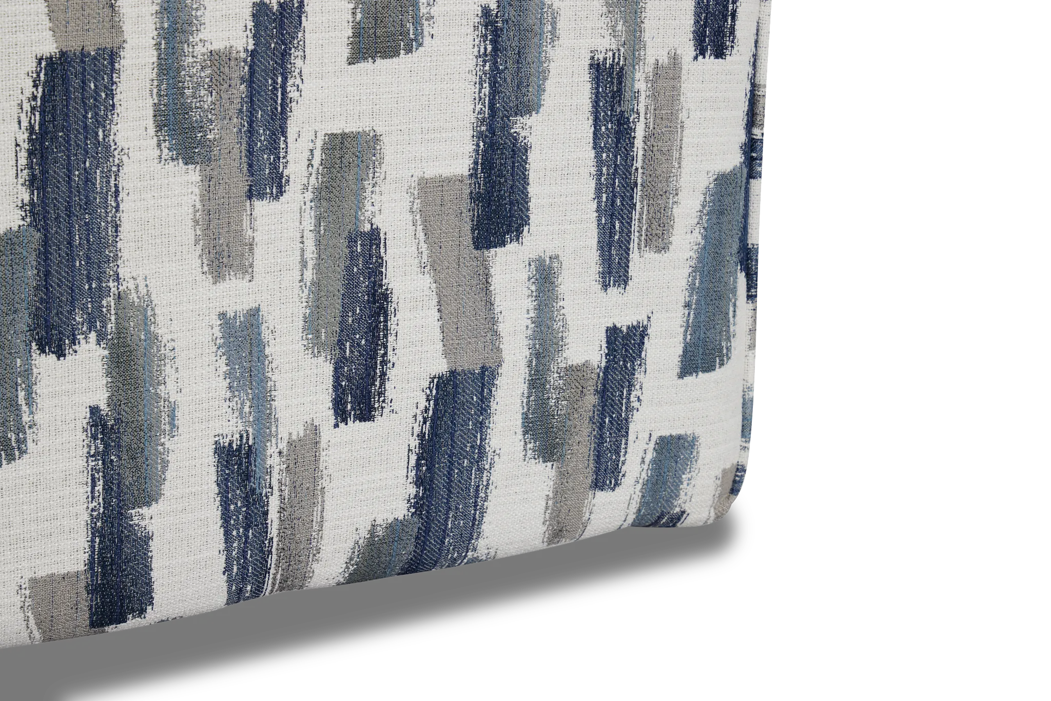 Staccato Navy Fabric Accent Pouf