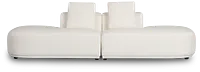 Catalina White Fabric 2-piece Modular Sofa