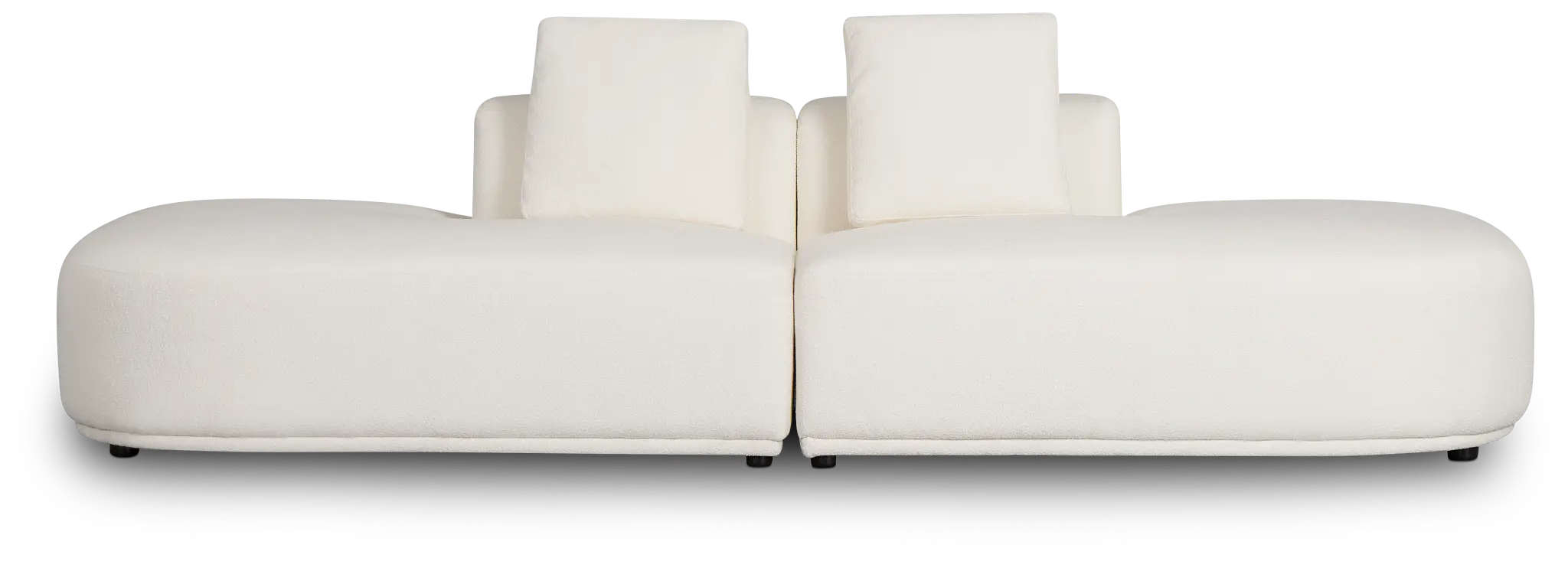 Catalina White Fabric 2-piece Modular Sofa Catalina White Fabric 2-piece Modular Sofa