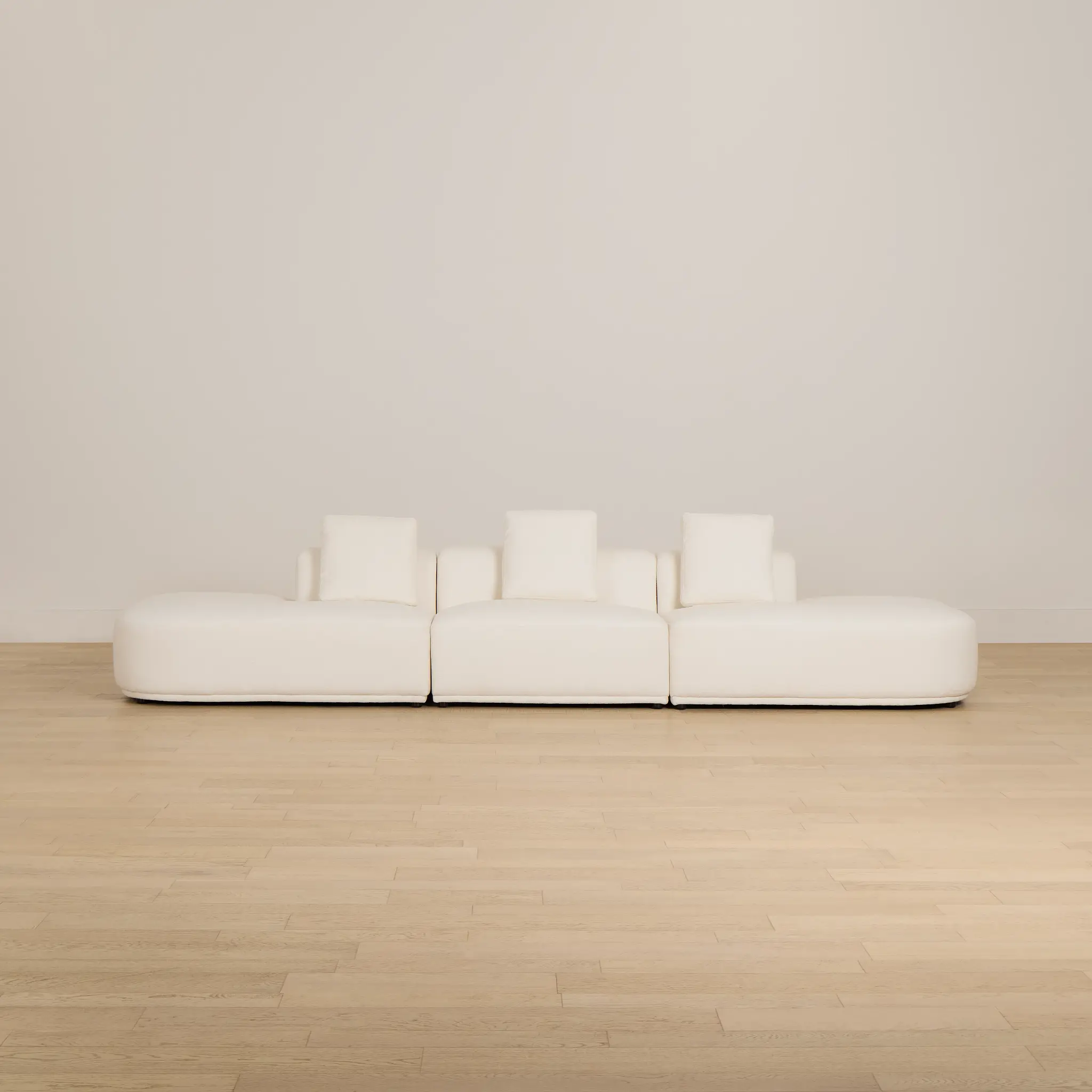 Catalina White Fabric 3-piece Modular Sofa Catalina White Fabric 3-piece Modular Sofa