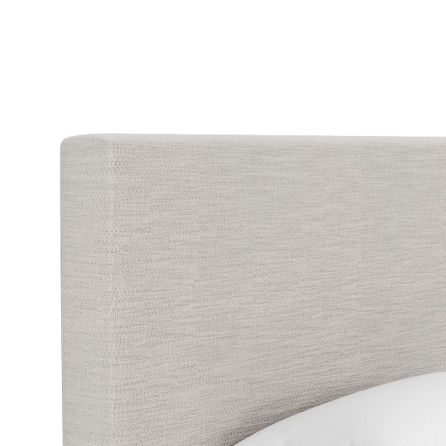 Grayton Maguire Pewter 54" Upholstered Platform Bed