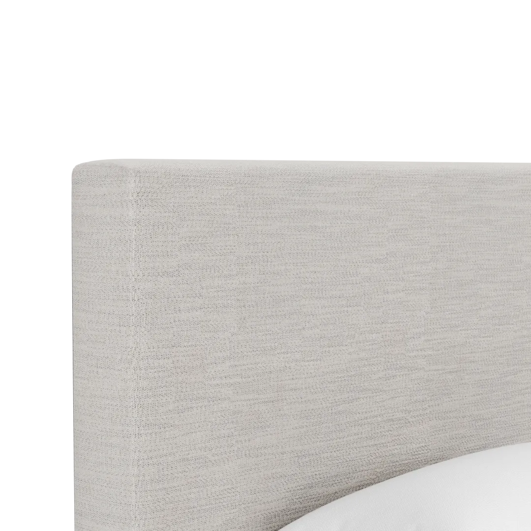 Grayton Maguire Pewter 54" Upholstered Platform Bed