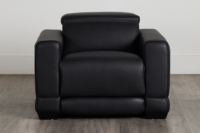 Lombardy Black Micro Power Recliner