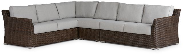 Southport Gray Woven Large Two-arm Sectional