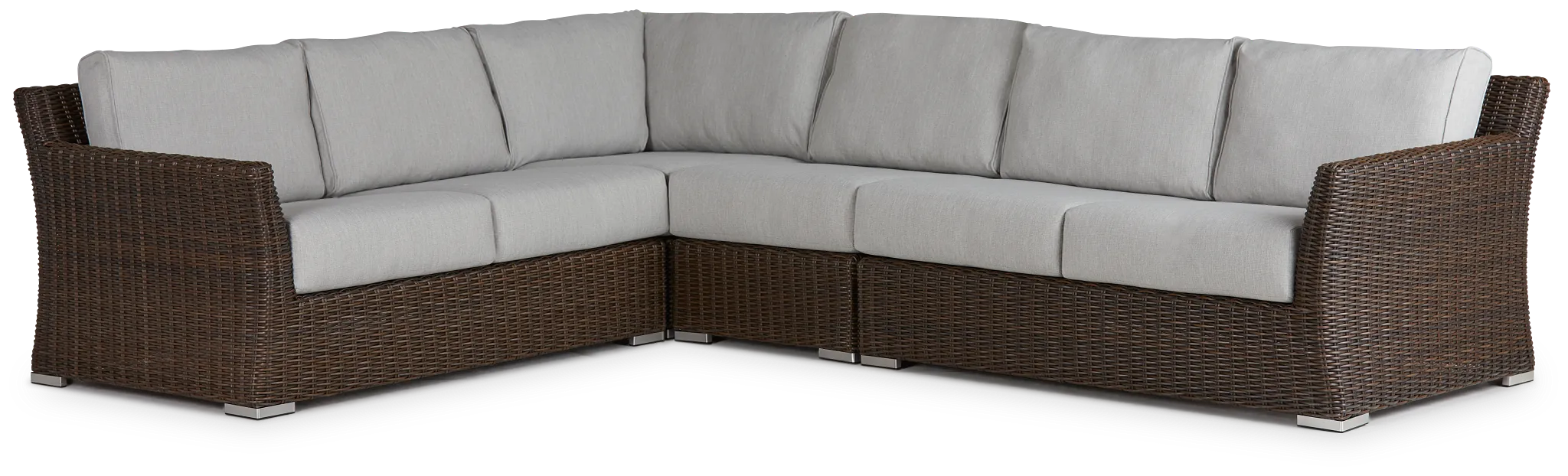 Southport Gray Woven Large Two-arm Sectional