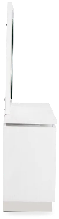 Bal Harbour White Dresser & Mirror