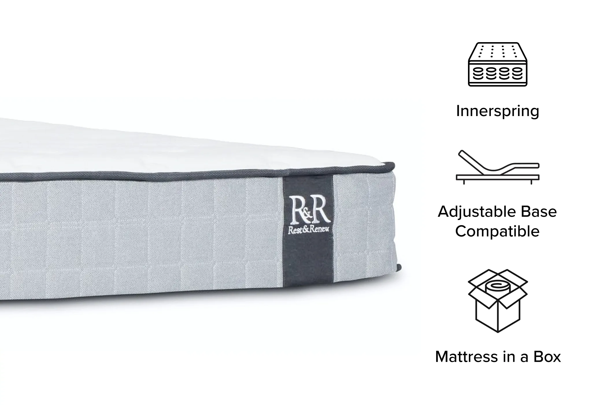 Rest & Renew By Zinus Pocket Innerspring 10" Tight Top Mattress