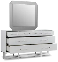 Cortina White Dresser & Mirror