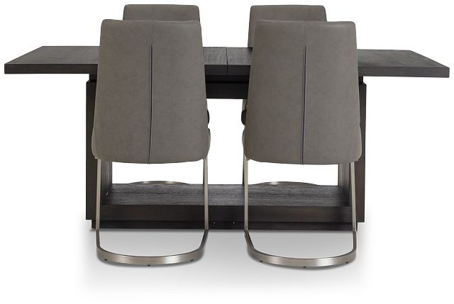 Madden Dark Tone Table & 4 Upholstered Chairs