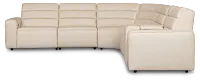 Sawyer Ivory Micro Medium Triple Power 2-arm Sectional