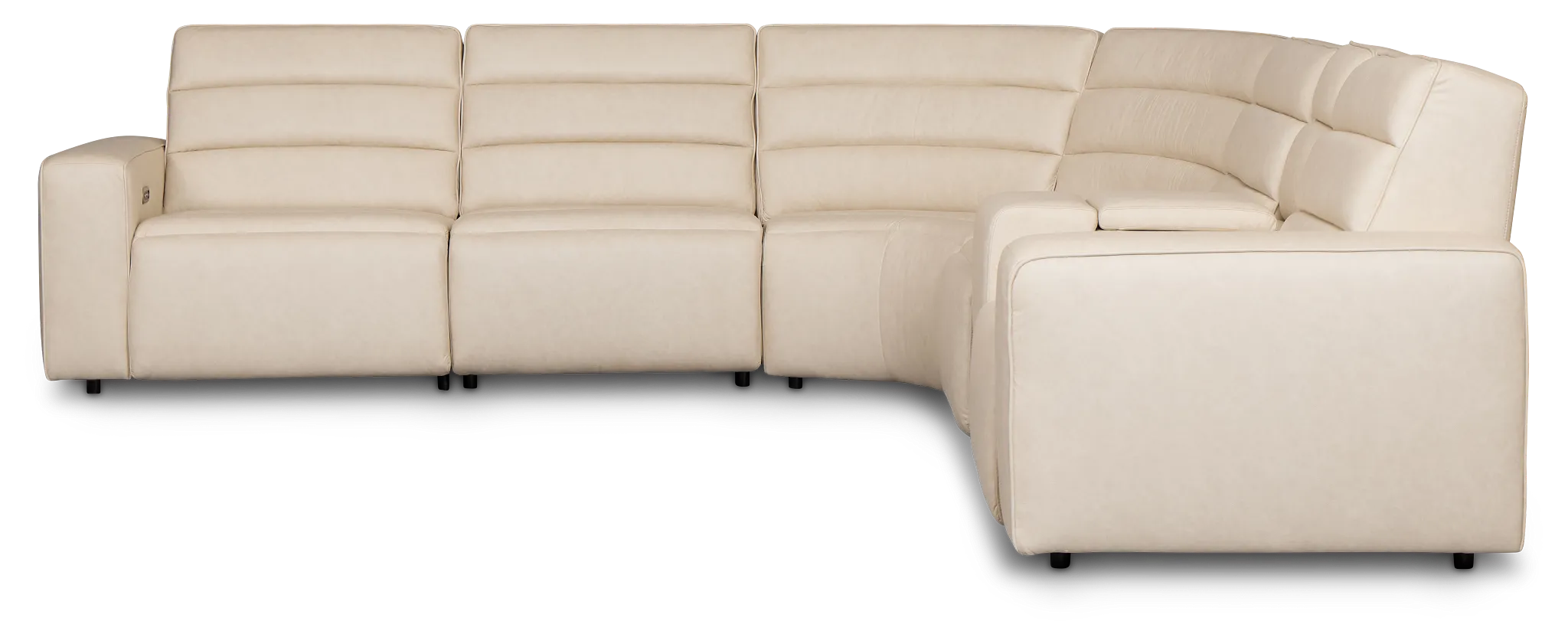 Sawyer Ivory Micro Medium Triple Power 2-arm Sectional