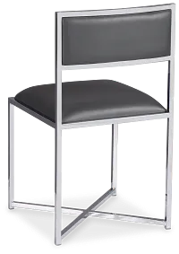 Amalfi Gray Stnl Steel Upholstered Side Chair