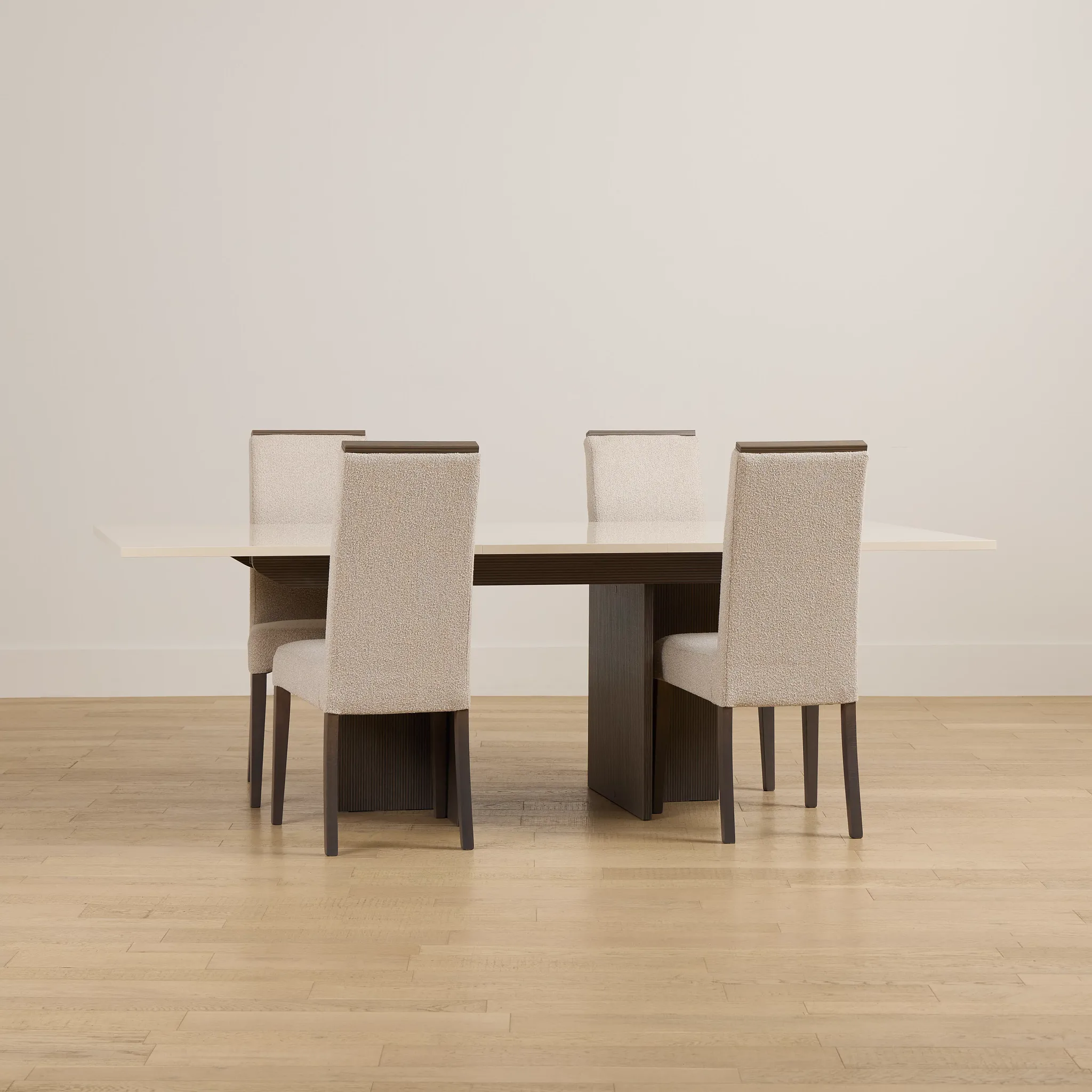 Sienna Two-tone Table & 4 Upholstered Chairs