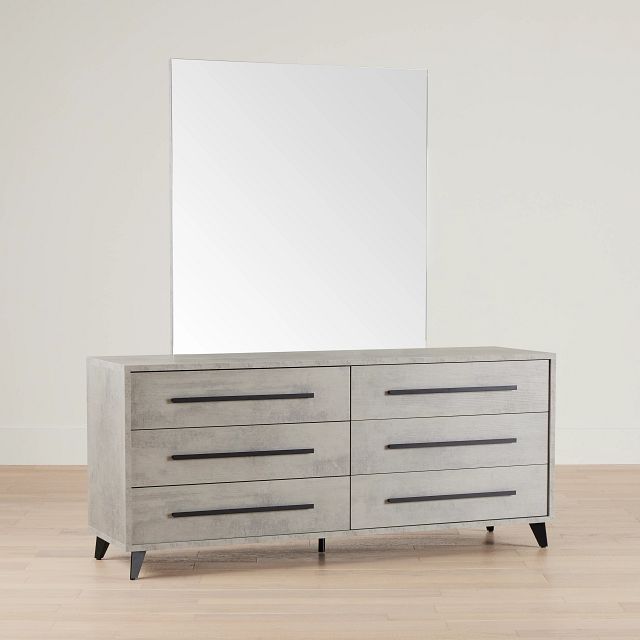 Pomona Gray Dresser & Mirror