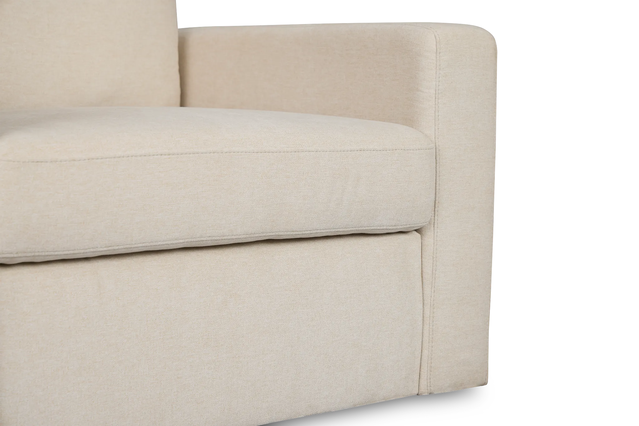 Addie Beige Fabric 2-piece Modular Storage Sofa