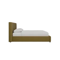 Grayton Elite Dark Green 44" Upholstered Platform Bed