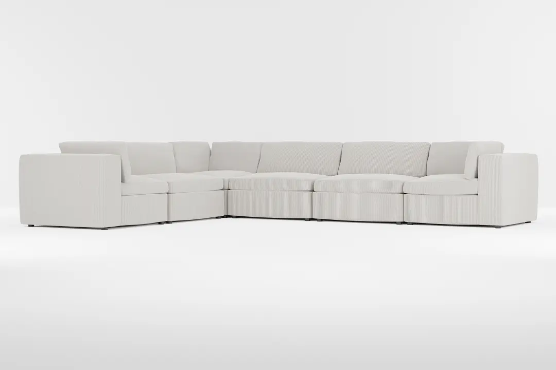 Destin Lucy Light Beige Fabric 6-piece Modular Sectional Destin Lucy Light Beige Fabric 6-piece Modular Sectional