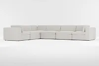 Destin Lucy Light Beige Fabric 6-piece Modular Sectional