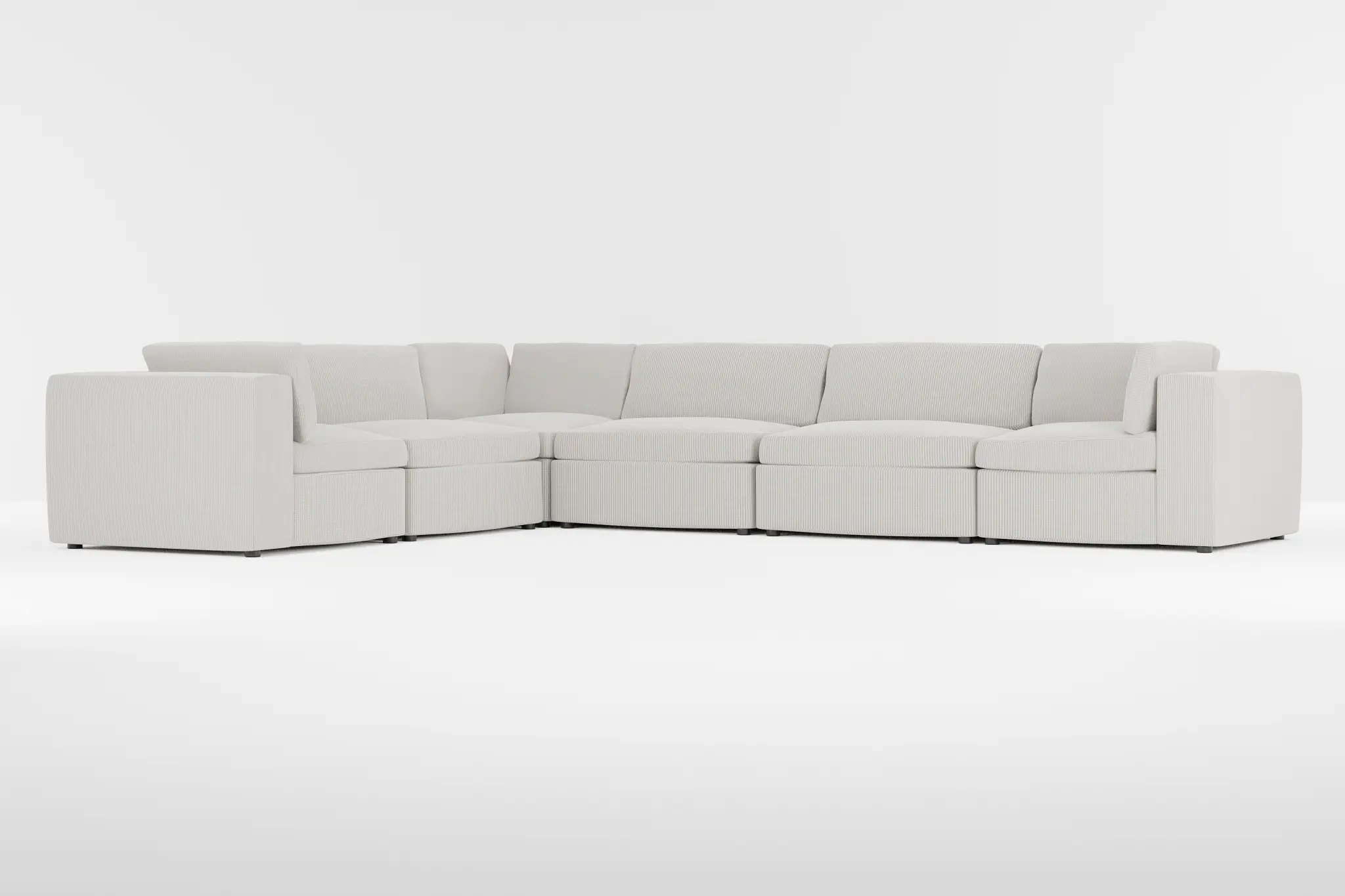 Destin Lucy Light Beige Fabric 6-piece Modular Sectional Destin Lucy Light Beige Fabric 6-piece Modular Sectional