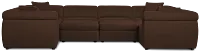 Aria Dark Brown Micro 10-piece Modular Sectional