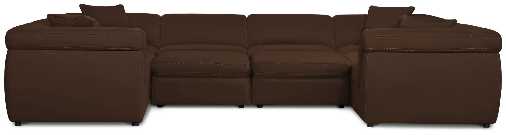 Aria Dark Brown Micro 10-piece Modular Sectional