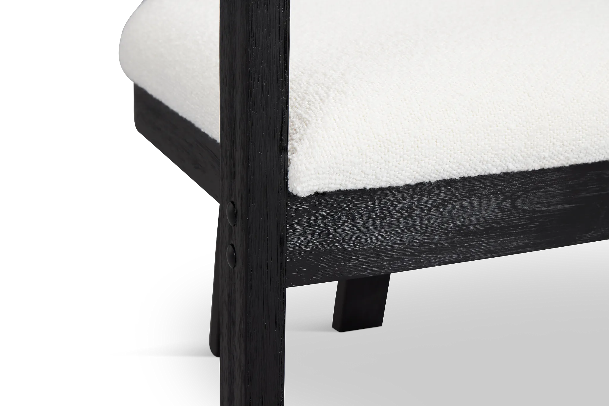 Alden Black Round Upholstered Arm Chair