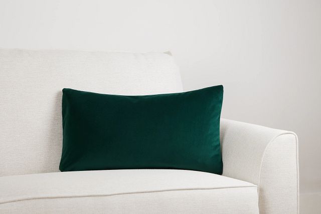 Reign Dark Green Lumbar Accent Pillow