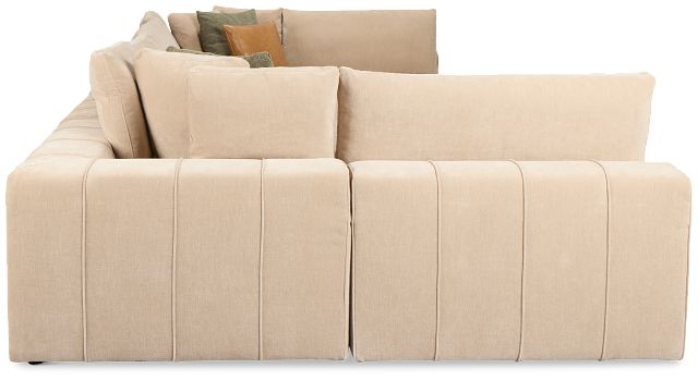 Cruz Light Beige Fabric 8-piece Pit Sectional