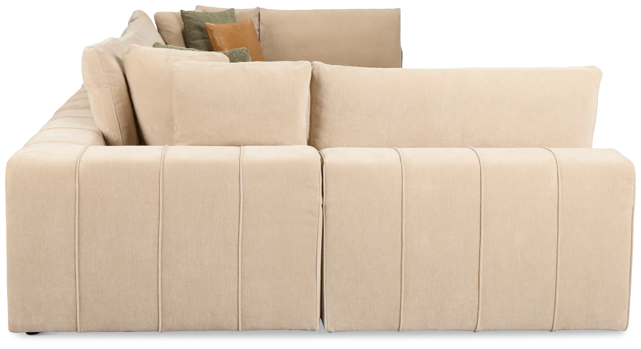 Cruz Light Beige Fabric 8-piece Pit Sectional