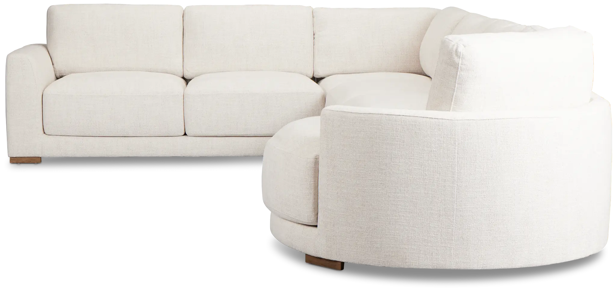 Maeve Light Beige Fabric Medium Right Facing Cuddler Sectional Maeve Light Beige Fabric Medium Right Facing Cuddler Sectional
