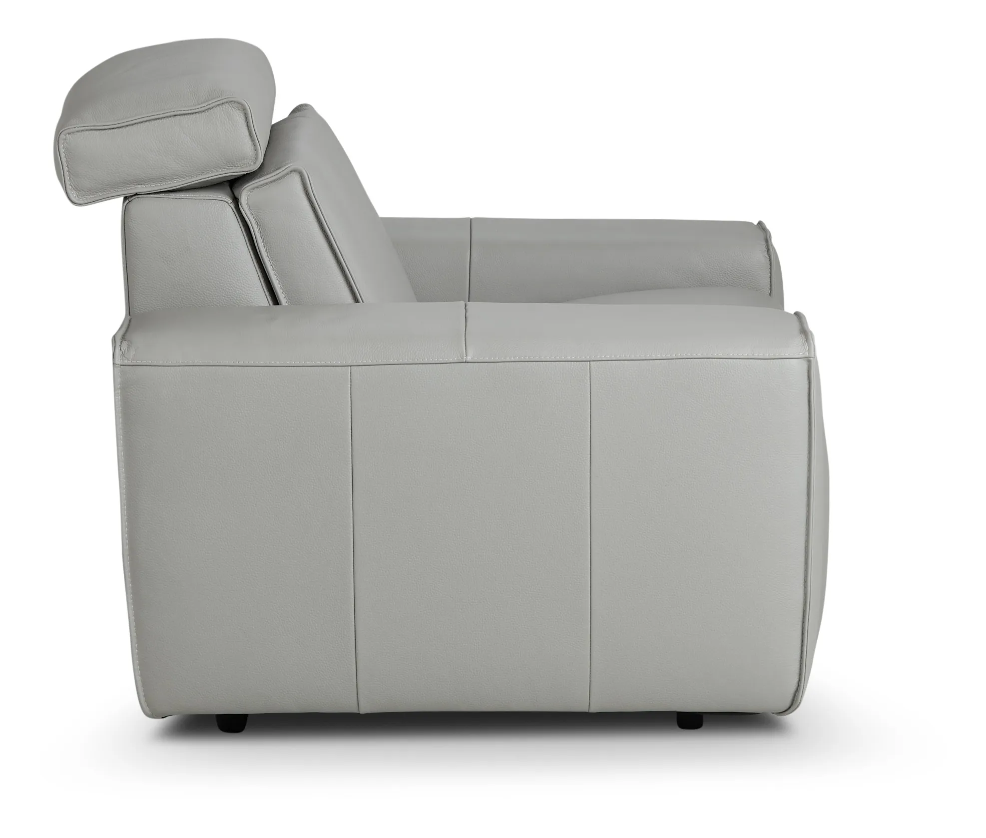 Carmelo Gray Leather Power Recliner