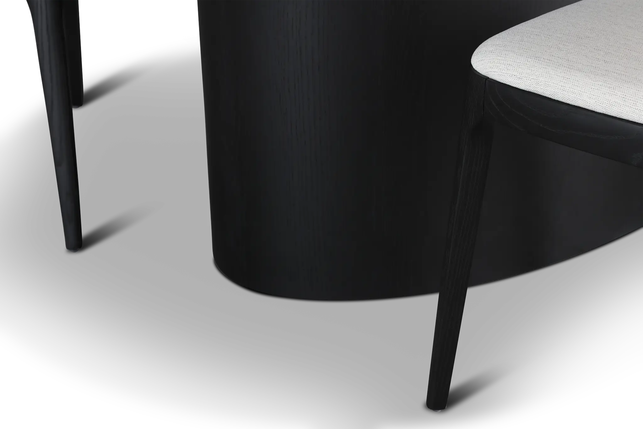 Nomad Black 94" Oval Table & 4 Light Beige Chairs W/ Black Legs Nomad Black 94" Oval Table & 4 Light Beige Chairs W/ Black Legs