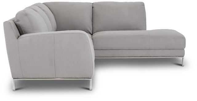Wynn Light Gray Micro Right Chaise Sectional