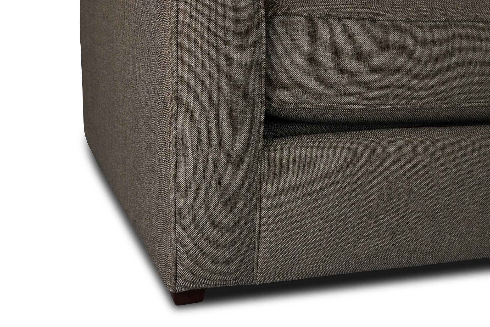 Asheville Brown Fabric Right Chaise Memory Foam Sleeper Sectional