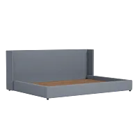 Captiva Joya Gray 48" Upholstered Shelter Bed