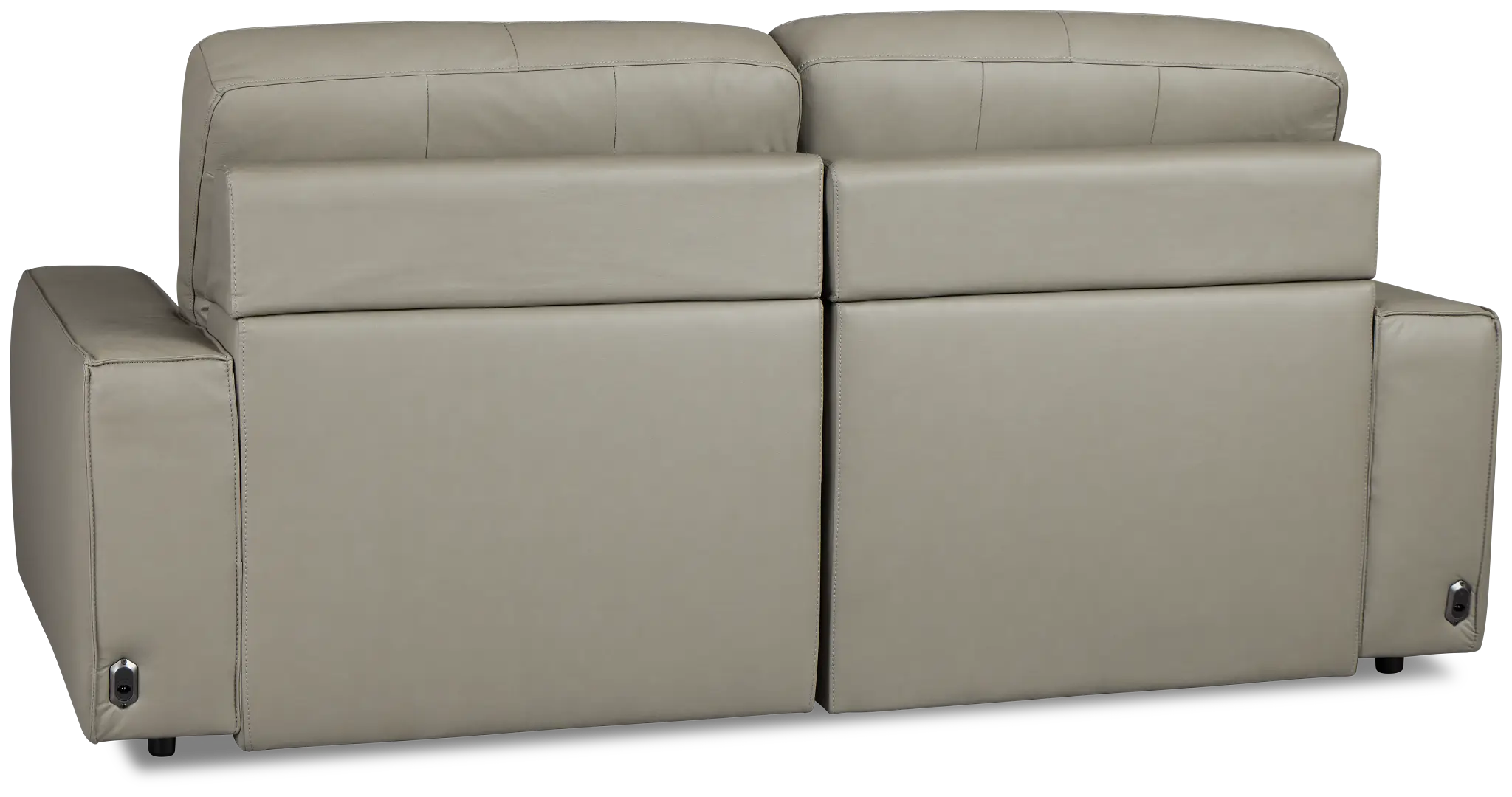 Rudy Gray Lthr/vinyl Power Extension Chaise Sofa Rudy Gray Lthr/vinyl Power Extension Chaise Sofa