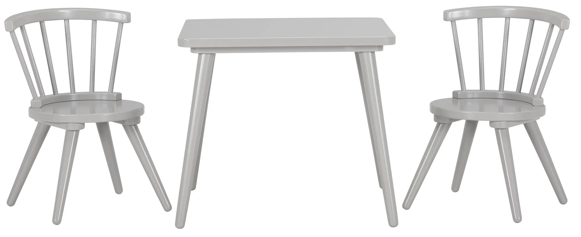 Windsor Gray Table & 2 Chairs