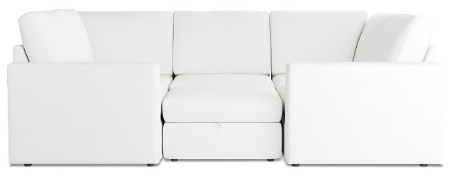 Citymod White Fabric 6-piece Pit Sectional