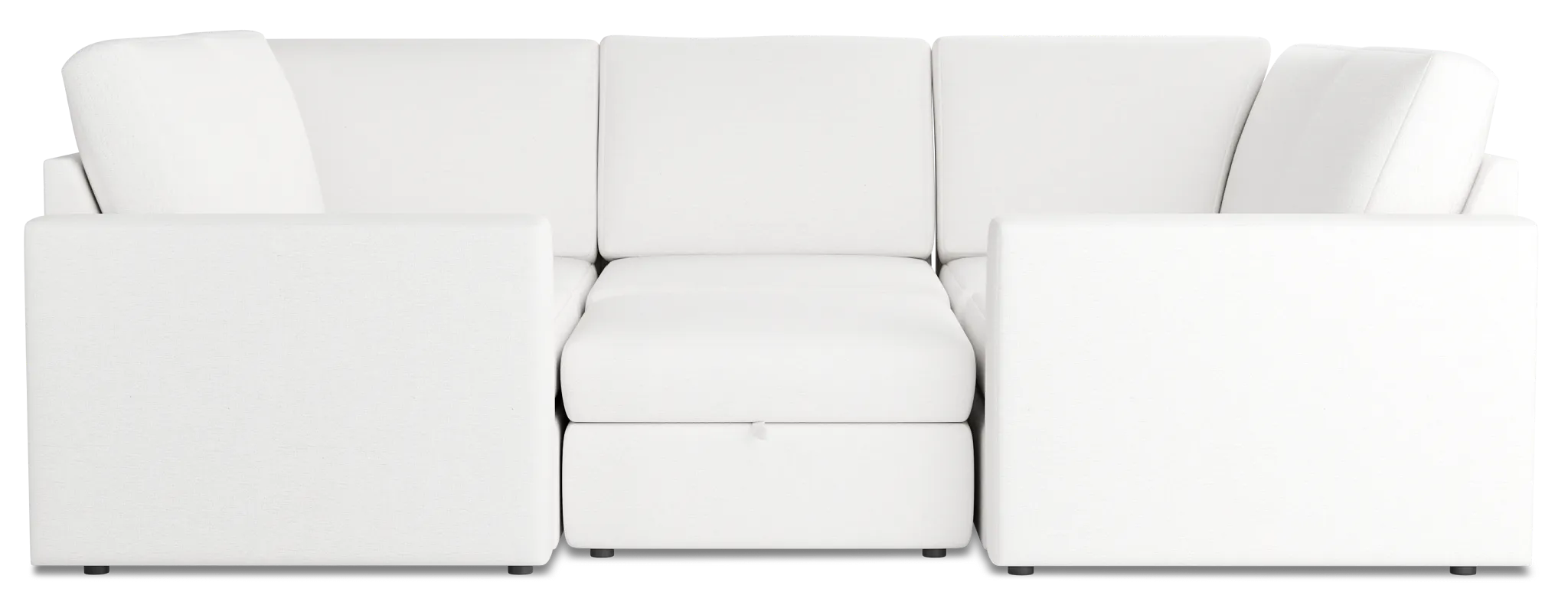 Citymod White Fabric 6-piece Pit Sectional