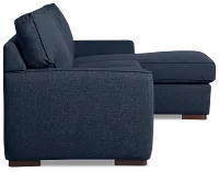 Sinclair Dark Blue Fabric Small Right Chaise Sectional