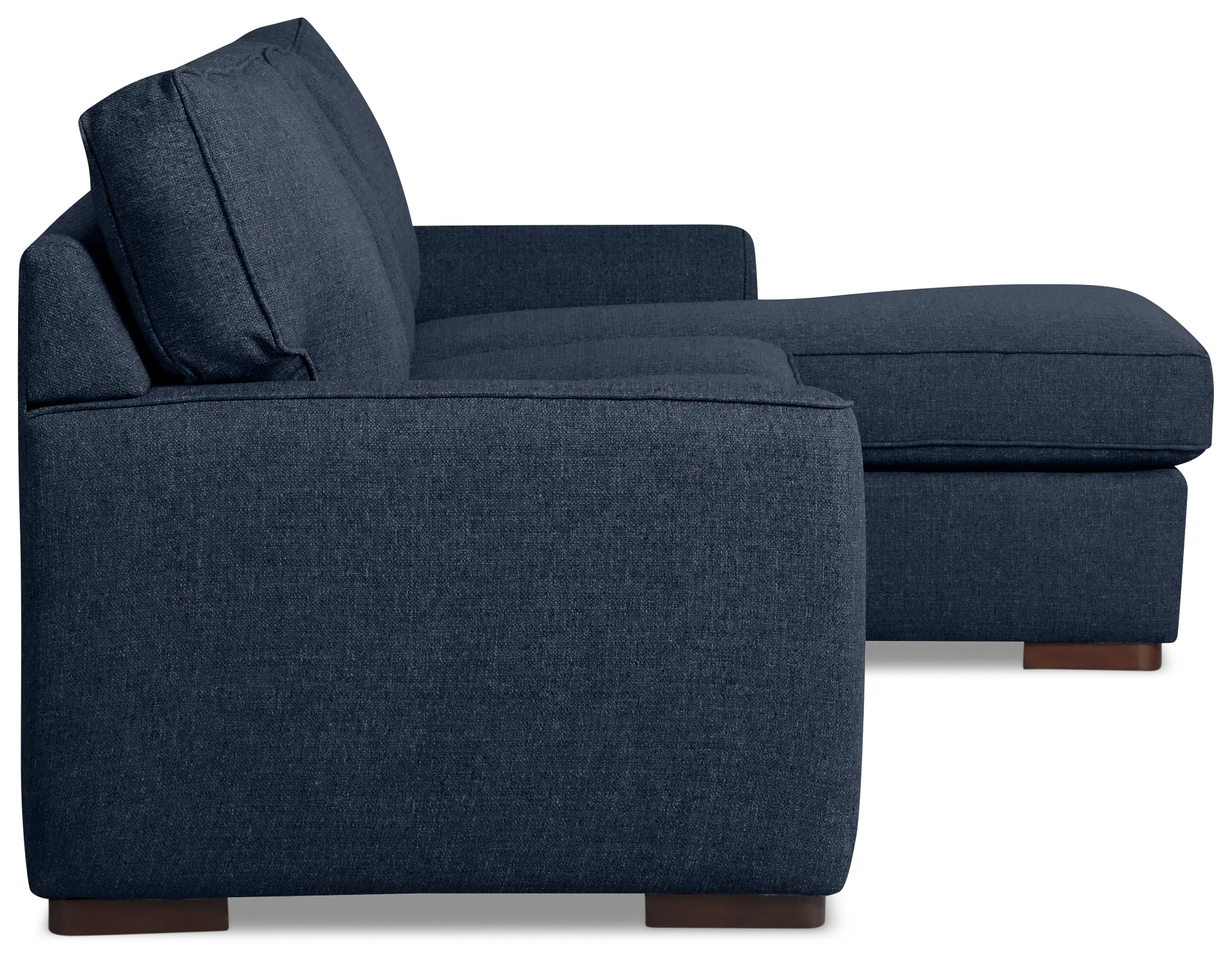 Sinclair Dark Blue Fabric Small Right Chaise Sectional